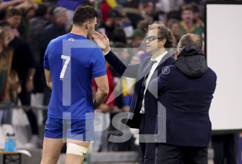 12/11/2022 - Charles Ollivon of France, head coach of France Fabien Galthie following the 2022 Autumn Nations Series, rugby union test match between France and South Africa (Springboks) on November 12, 2022 at Velodrome stadium in Marseille, France - RUGBY - TEST MATCH - FRANCE V SOUTH AFRICA - AUTUMN NATIONS SERIES - RUGBY