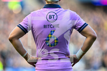 13/11/2022 - The Scotland squad numbers in the Doddie Weir Tartan during the 2022 Autumn Nations Series, rugby union test match between Scotland and New Zealand on November 13, 2022 at the BT Murrayfield Stadium in Edinburgh, Scotland - RUGBY - TEST MATCH - SCOTLAND V NEW ZEALAND - AUTUMN NATIONS SERIES - RUGBY