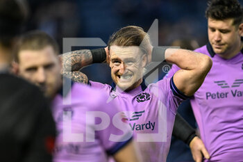13/11/2022 - Scotland's Stuart Hogg looks dejected after the final whistle of the 2022 Autumn Nations Series, rugby union test match between Scotland and New Zealand on November 13, 2022 at the BT Murrayfield Stadium in Edinburgh, Scotland - RUGBY - TEST MATCH - SCOTLAND V NEW ZEALAND - AUTUMN NATIONS SERIES - RUGBY