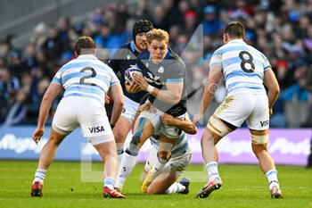 19/11/2022 - Scotland's Duhan van der Merwe and Julian Montoya, Pablo Matera of Argentina during the 2022 Autumn Nations Series, rugby union test match between Scotland and Argentina on November 19, 2022 at BT Murrayfield Stadium in Edinburgh, Scotland - RUGBY - TEST MATCH - SCOTLAND V ARGENTINA - AUTUMN NATIONS SERIES - RUGBY