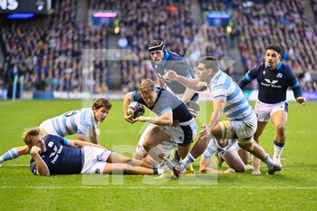19/11/2022 - Scotland's Darcy Graham scores a try during the 2022 Autumn Nations Series, rugby union test match between Scotland and Argentina on November 19, 2022 at BT Murrayfield Stadium in Edinburgh, Scotland - RUGBY - TEST MATCH - SCOTLAND V ARGENTINA - AUTUMN NATIONS SERIES - RUGBY