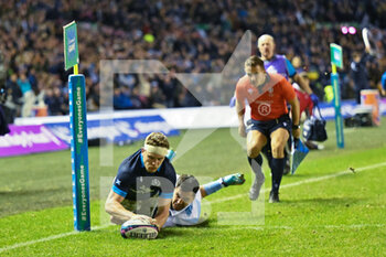 19/11/2022 - Scotland's Darcy Graham scores his third try during the 2022 Autumn Nations Series, rugby union test match between Scotland and Argentina on November 19, 2022 at BT Murrayfield Stadium in Edinburgh, Scotland - RUGBY - TEST MATCH - SCOTLAND V ARGENTINA - AUTUMN NATIONS SERIES - RUGBY