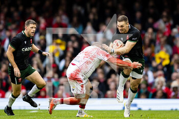 19/11/2022 - George North of Wales is tackled by Giorgi Chkoidze of Georgia during the 2022 Autumn Nations Series, rugby union test match between Wales and Georgia on November 19, 2022 at Millenium Stadium in Cardiff, Wales - RUGBY - TEST MATCH - WALES V GEORGIA - AUTUMN NATIONS SERIES - RUGBY