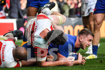 20/11/2022 - Anthony JELONCH of France scores his try during the 2022 Autumn Nations Series, rugby union test match between France and Japan on November 20, 2022 at Stadium in Toulouse, France - RUGBY - TEST MATCH - FRANCE V JAPAN - AUTUMN NATIONS SERIES - RUGBY
