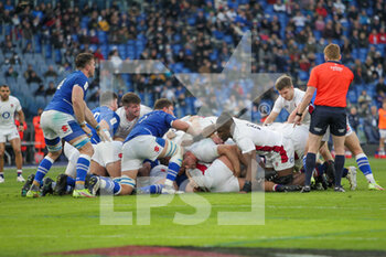 2022-02-13 - scrum England - 2022 SIX NATIONS - ITALY VS ENGLAND - SIX NATIONS - RUGBY