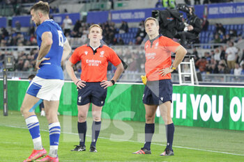 2022-02-13 - referees - 2022 SIX NATIONS - ITALY VS ENGLAND - SIX NATIONS - RUGBY