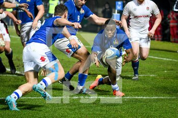 2022-02-11 - Odiase David (Italy) in action - 2022 SIX NATIONS UNDER 20 - ITALY VS ENGLAND - SIX NATIONS - RUGBY