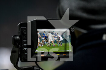 2022-02-11 - Screen of Television Camera streaming the match - 2022 SIX NATIONS UNDER 20 - ITALY VS ENGLAND - SIX NATIONS - RUGBY
