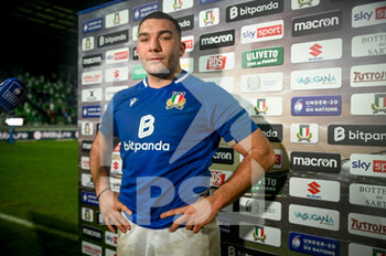 2022-02-11 - The MVP of the match Genovese Riccardo (Italy) - 2022 SIX NATIONS UNDER 20 - ITALY VS ENGLAND - SIX NATIONS - RUGBY