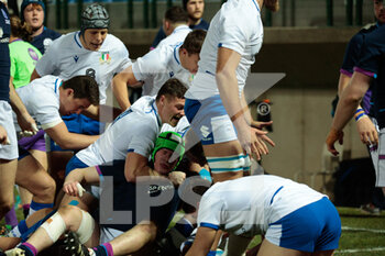2022-03-11 - First try for Italy - 2022 SIX NATIONS UNDER 20 - ITALY VS SCOTLAND - SIX NATIONS - RUGBY