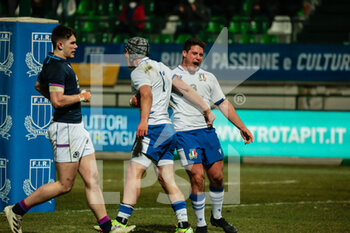 2022-03-11 - Happiness Filippo Lazzarin (Italy) - 2022 SIX NATIONS UNDER 20 - ITALY VS SCOTLAND - SIX NATIONS - RUGBY