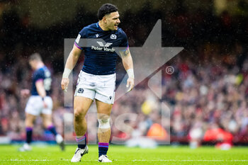 2022-02-12 - Sione Tuipulotu of Scotland during the Six Nations 2022, rugby union match between Wales and Scotland on February 12, 2022 at Principality Stadium in Cardiff, Wales - SIX NATIONS 2022 - WALES VS SCOTLAND - SIX NATIONS - RUGBY
