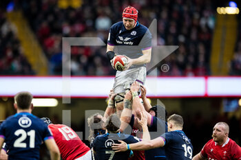 2022-02-12 - Grant Gilchrist of Scotland during the Six Nations 2022, rugby union match between Wales and Scotland on February 12, 2022 at Principality Stadium in Cardiff, Wales - SIX NATIONS 2022 - WALES VS SCOTLAND - SIX NATIONS - RUGBY