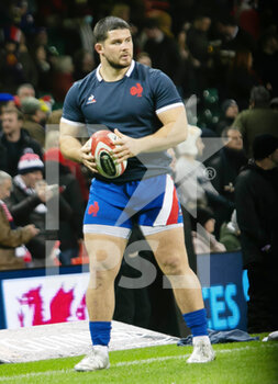 2022-03-11 - Julien Marchand of France warms up during the Six Nations 2022 rugby union match between Wales and France on March 11, 2022 at Principality Stadium in Cardiff, Wales - SIX NATIONS 2022 - WALES VS FRANCE - SIX NATIONS - RUGBY
