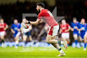 2022-03-11 - Alex Cuthbert of Wales during the Six Nations 2022 rugby union match between Wales and France on March 11, 2022 at Principality Stadium in Cardiff, Wales - SIX NATIONS 2022 - WALES VS FRANCE - SIX NATIONS - RUGBY
