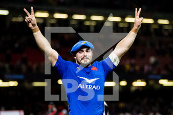 2022-03-11 - Jean-Baptiste Gros of France celebrates the win during the Six Nations 2022 rugby union match between Wales and France on March 11, 2022 at Principality Stadium in Cardiff, Wales - SIX NATIONS 2022 - WALES VS FRANCE - SIX NATIONS - RUGBY