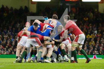 2022-03-11 - Maul illustration during the Six Nations 2022 rugby union match between Wales and France on March 11, 2022 at Principality Stadium in Cardiff, Wales - SIX NATIONS 2022 - WALES VS FRANCE - SIX NATIONS - RUGBY