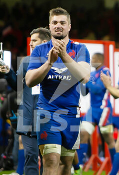 2022-03-11 - Gregory Alldritt of France celebrates after the Six Nations 2022 rugby union match between Wales and France on March 11, 2022 at Principality Stadium in Cardiff, Wales - SIX NATIONS 2022 - WALES VS FRANCE - SIX NATIONS - RUGBY
