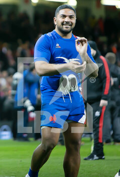 2022-03-11 - Peato Mauvaka of France celebrates after the Six Nations 2022 rugby union match between Wales and France on March 11, 2022 at Principality Stadium in Cardiff, Wales - SIX NATIONS 2022 - WALES VS FRANCE - SIX NATIONS - RUGBY