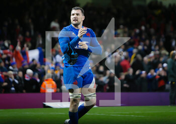 2022-03-11 - Francois Cros of France celebrates after the Six Nations 2022 rugby union match between Wales and France on March 11, 2022 at Principality Stadium in Cardiff, Wales - SIX NATIONS 2022 - WALES VS FRANCE - SIX NATIONS - RUGBY