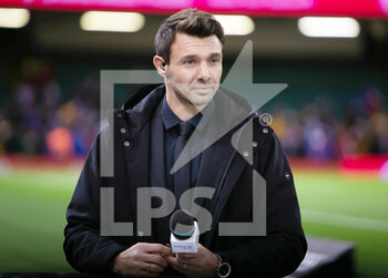 2022-03-11 - France Television consultant Vincent Clerc during the Six Nations 2022 rugby union match between Wales and France on March 11, 2022 at Principality Stadium in Cardiff, Wales - SIX NATIONS 2022 - WALES VS FRANCE - SIX NATIONS - RUGBY