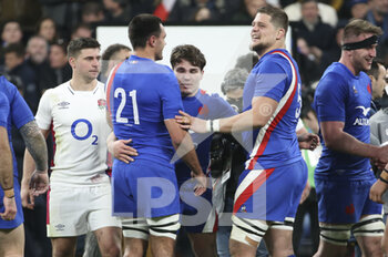 2022-03-20 - Antoine Dupont, Paul Willemse of France celebrate the Grand Slam victory following the Six Nations 2022 rugby union match between France and England on March 19, 2022 at Stade de France in Saint-Denis near Paris, France - SIX NATIONS 2022 - FRANCE VS ENGLAND - SIX NATIONS - RUGBY