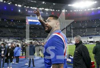 2022-03-20 - Romain Taofifenua of France celebrates the Grand Slam victory following the Six Nations 2022 rugby union match between France and England on March 19, 2022 at Stade de France in Saint-Denis near Paris, France - SIX NATIONS 2022 - FRANCE VS ENGLAND - SIX NATIONS - RUGBY