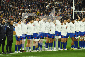 2022-03-20 - France team during the Six Nations 2022 rugby union match between France and England on March 19, 2022 at Stade de France in Saint-Denis, France - SIX NATIONS 2022 - FRANCE VS ENGLAND - SIX NATIONS - RUGBY