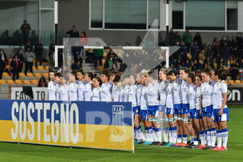 2022-04-23 - italy during national anthem - WOMEN SIX NATIONS 2022 - ITALY VS SCOTLAND - SIX NATIONS - RUGBY