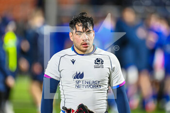2022-02-25 - Scotland's Tim Brown after the final whistle during the Under - 20 Six Nations 2022, rugby union match between Scotland and France on February 25, 2022 at the DAM Healthcare Stadium in Edinburgh, Scotland - UNDER - 20 SIX NATIONS 2022 - SCOTLAND VS FRANCE - WORLD CUP - RUGBY