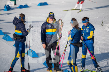 2022-12-17 - Sweden Team during the BMW IBU World Cup 2022, Annecy - Le Grand-Bornand, Women's 10 Km Pursuit, on December 17, 2022 in Le Grand-Bornand, France - BIATHLON - WORLD CUP - LE GRAND BORNAND - WOMEN'S 10 KM PURSUIT - BIATHLON - WINTER SPORTS