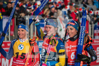 2022-12-17 - VITTOZZI Lisa and OEBERG Elvira and SIMON Julia during the BMW IBU World Cup 2022, Annecy - Le Grand-Bornand, Women's 10 Km Pursuit, on December 17, 2022 in Le Grand-Bornand, France - BIATHLON - WORLD CUP - LE GRAND BORNAND - WOMEN'S 10 KM PURSUIT - BIATHLON - WINTER SPORTS