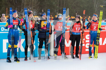 2022-12-17 - Podium during the BMW IBU World Cup 2022, Annecy - Le Grand-Bornand, Women's 10 Km Pursuit, on December 17, 2022 in Le Grand-Bornand, France - BIATHLON - WORLD CUP - LE GRAND BORNAND - WOMEN'S 10 KM PURSUIT - BIATHLON - WINTER SPORTS