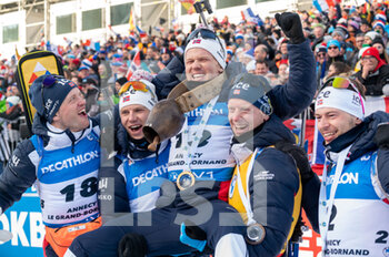 2022-12-18 - Norway Team during the BMW IBU World Cup 2022, Annecy - Le Grand-Bornand, Men's 15 Km Mass Start, on December 18, 2022 in Le Grand-Bornand, France - BIATHLON - WORLD CUP - LE GRAND BORNAND - MEN'S MASS START - BIATHLON - WINTER SPORTS