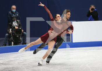 2022-03-25 - Gabriella Papadakis and Guillaume Cizeron of France during the ISU World Figure Skating Championships 2022 on March 25, 2022 at the Sud de France Arena in Montpellier, France - ISU WORLD FIGURE SKATING CHAMPIONSHIPS 2022 - ICE SKATING - WINTER SPORTS