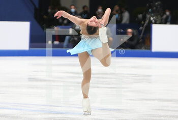 2022-03-25 - Alysa Liu of USA during the ISU World Figure Skating Championships 2022 on March 25, 2022 at the Sud de France Arena in Montpellier, France - ISU WORLD FIGURE SKATING CHAMPIONSHIPS 2022 - ICE SKATING - WINTER SPORTS