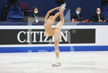 2022-03-25 - Loena Hendrickx of Belgium during the ISU World Figure Skating Championships 2022 on March 25, 2022 at the Sud de France Arena in Montpellier, France - ISU WORLD FIGURE SKATING CHAMPIONSHIPS 2022 - ICE SKATING - WINTER SPORTS