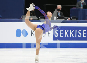 2022-03-25 - Kaori Sakamoto of Japan during the ISU World Figure Skating Championships 2022 on March 25, 2022 at the Sud de France Arena in Montpellier, France - ISU WORLD FIGURE SKATING CHAMPIONSHIPS 2022 - ICE SKATING - WINTER SPORTS