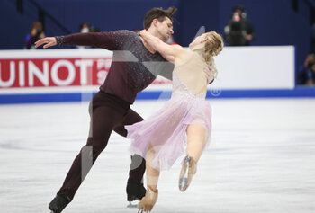 2022-03-26 - Madison Hubbell, Zachary Donohue of USA during the ISU World Figure Skating Championships 2022 on March 26, 2022 at the Sud de France Arena in Montpellier, France - ISU WORLD FIGURE SKATING CHAMPIONSHIPS 2022 - ICE SKATING - WINTER SPORTS