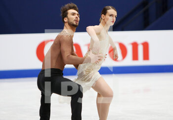 2022-03-26 - Gabriella Papadakis and Guillaume Cizeron of France during the ISU World Figure Skating Championships 2022 on March 26, 2022 at the Sud de France Arena in Montpellier, France - ISU WORLD FIGURE SKATING CHAMPIONSHIPS 2022 - ICE SKATING - WINTER SPORTS