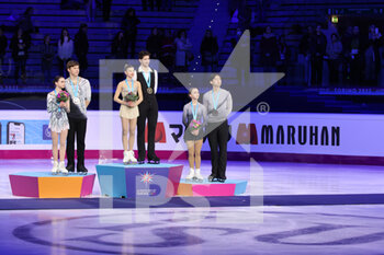 2022-12-10 - The podium of Junior Pairs - 2022 ISU SKATING GRAND PRIX FINALS - DAY3 - ICE SKATING - WINTER SPORTS