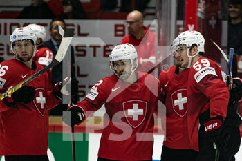 2022-05-24 - GOAL
MALGIN Denis  , SIMION Dario (Switzerland) - IIHF ICE HOCKEY WORLD CHAMPIONSHIP - GERMANY VS SWITZERLAND - ICE HOCKEY - WINTER SPORTS