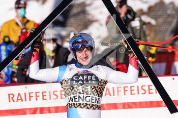 2022-01-14 - WENGEN, SWITZERLAND - JANUARY 15: Marco Odermatt of Switzerland during the 92nd Lauberhorn Race of FIS Alpine Ski World Cup on January 15, 2022 in Wengen, Switzerland. - 92ND LAUBERHORN RACE OF FIS ALPINE SKI WORLD CUP 2022 - ALPINE SKIING - WINTER SPORTS