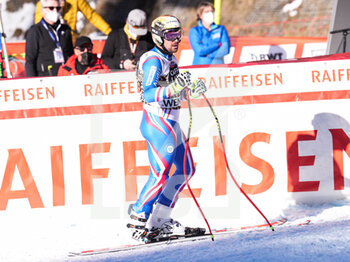 2022-01-14 - WENGEN, SWITZERLAND - JANUARY 15:  Maxence Muzaton of France during the 92nd Lauberhorn Race of FIS Alpine Ski World Cup on January 15, 2022 in Wengen, Switzerland. - 92ND LAUBERHORN RACE OF FIS ALPINE SKI WORLD CUP 2022 - ALPINE SKIING - WINTER SPORTS