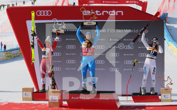 2022-01-22 - Podium - FIS SKI WORLD CUP - WOMEN S DOWNHILL - ALPINE SKIING - WINTER SPORTS