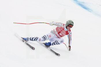2022-01-21 - KITZBUEHEL, AUSTRIA - JANUARY 21: Romed Baumann of Germany in action during the Audi FIS Alpine Ski World Cup Men’s Downhill on January 21, 2022 in Kitzbuehel, Austria. - 2022 AUDI FIS ALPINE SKI WORLD CUP MEN’S DOWNHILL - ALPINE SKIING - WINTER SPORTS