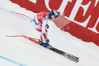 2022-01-21 - KITZBUEHEL, AUSTRIA - JANUARY 21: Marco Odermatt of Switzerland in action during the Audi FIS Alpine Ski World Cup Men’s Downhill on January 21, 2022 in Kitzbuehel, Austria. - 2022 AUDI FIS ALPINE SKI WORLD CUP MEN’S DOWNHILL - ALPINE SKIING - WINTER SPORTS