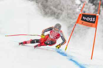 2022-01-21 - KITZBUEHEL, AUSTRIA - JANUARY 21: Jeffrey Read of Canada in action during the Audi FIS Alpine Ski World Cup Men’s Downhill on January 21, 2022 in Kitzbuehel, Austria. - 2022 AUDI FIS ALPINE SKI WORLD CUP MEN’S DOWNHILL - ALPINE SKIING - WINTER SPORTS