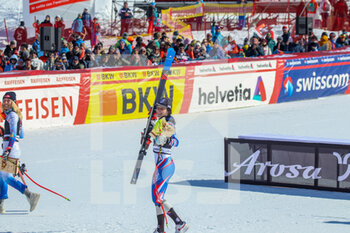 2022-03-05 - Romane Miradoli (FRA) after prize giving ceremony - 2022 FIS SKI WORLD CUP - WOMEN SUPER G - ALPINE SKIING - WINTER SPORTS