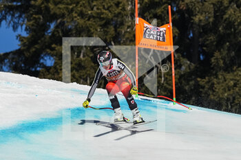 2022-02-26 - CRANS-MONTANA, SWITZERLAND - FEBRUARY 26: Marie-Michele Gagnon of Canada in action during the Audi FIS Alpine Ski World Cup Crans-Montana Women’s Downhill on February 26, 2022 in Crans-Montana, Switzerland. - AUDI FIS ALPINE SKI WORLD CUP 2022 - WOMEN'S DOWNHILL - ALPINE SKIING - WINTER SPORTS